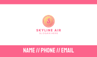 Pink Gradient Stamp Business Card
