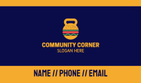 Kettlebell Hamburger Nutrition Business Card