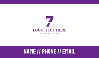 Numeral Business Card example 1