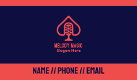Spade Microphone Podcast Business Card