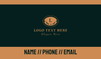 Classic Gold Wreath Letter Business Card Design
