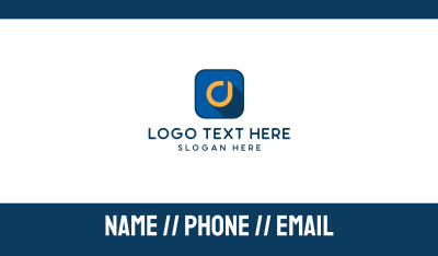 Modern Power Letter O Business Card Image Preview