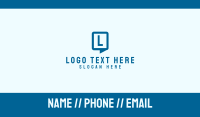 Blue Chat Lettermark Business Card Design