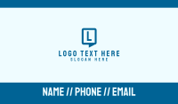 Blue Chat Lettermark Business Card