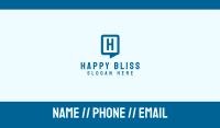 Blue Chat Lettermark Business Card
