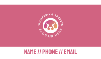 Gradient Dog Head Business Card Image Preview