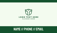 Green Circle Letter T  Business Card