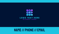 Global Tech Company Letter E Business Card Design
