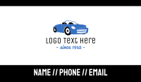 Blue Automotive Convertible Car Business Card Design