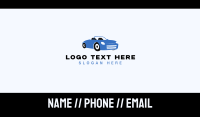 Blue Automotive Convertible Car Business Card