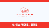 Fast Red Car Business Card Design