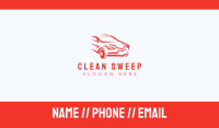 Fast Red Car Business Card Image Preview