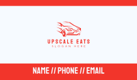 Fast Red Car Business Card Image Preview