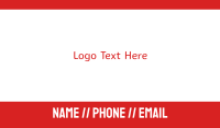 Red Spicy Wordmark Business Card