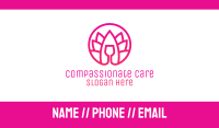 Pink Wine Glass Lotus Business Card Image Preview