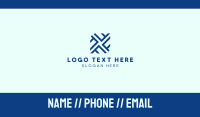 Blue Letter F Pattern Business Card