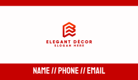 Red Isometric Letter E Business Card Image Preview