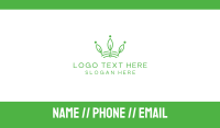 Green Leaf Tech Crown Business Card Design