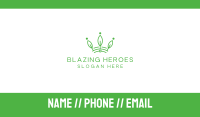 Green Leaf Tech Crown Business Card Image Preview