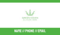 Green Leaf Tech Crown Business Card Image Preview