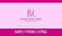 Fancy Neon Monogram I & M Business Card Design