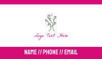 Pink Green Tree Business Card