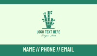 Green Bamboo Tree Business Card Design