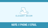 Cloud Cat Kitten Reading Business Card Image Preview