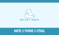 Cloud Cat Kitten Reading Business Card