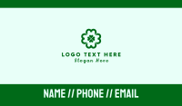 Green Clover Cross Business Card Design