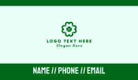 Green Clover Cross Business Card