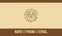 Lion Circle Outline Business Card Image Preview