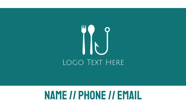 Seafood Hook Restaurant Business Card Design
