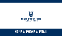 Soccer Ball King Crown  Business Card