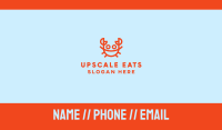 Orange Crab Seafood Business Card Image Preview