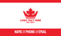 Red Canada Crown Business Card