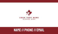 Red Canadian Dog Business Card Design