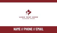 Red Canadian Dog Business Card