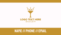 Gold Crown Chalice Business Card Design