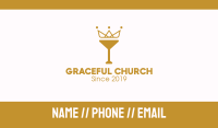 Gold Crown Chalice Business Card