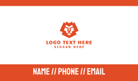 Modern Orange Lion Business Card Design