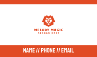 Modern Orange Lion Business Card