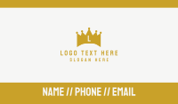 Gold Crown Lettermark Business Card Design