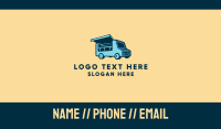 Blue Food Stall Truck Business Card