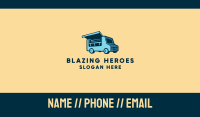 Blue Food Stall Truck Business Card Image Preview