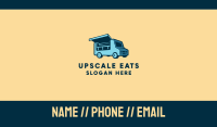 Blue Food Stall Truck Business Card Image Preview