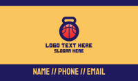Kettlebell Basketball Gym Business Card Design