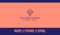 Podcast Mic Headset  Business Card Image Preview