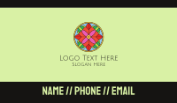 Floral Stained Glass Business Card Design