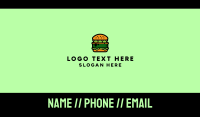 Vegan Food Burger Restaurant Business Card Design